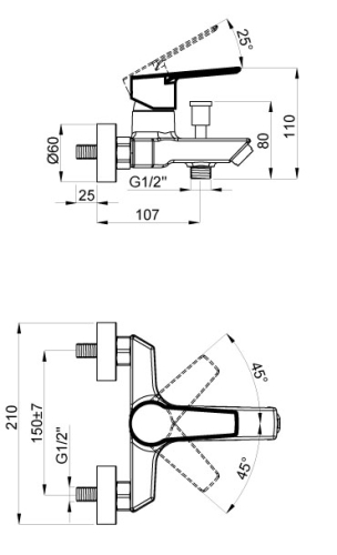 Смеситель для ванны Azario Enzo AZ-15710501 хром фото 2