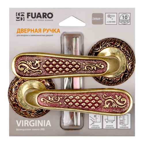 Ручка Fuaro раздельная VIRGINIA SM/HD RB-10 французское золото фото 2