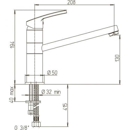 Смеситель для кухни Paini Miura MRCR573GMLMKM хром фото 5