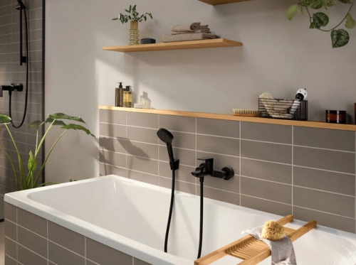 Смеситель для ванны Hansgrohe Rebris E черный 72450670 фото 5