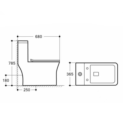 Унитаз-моноблок напольный безободковый Azario Vero AZ-8608 фото 10