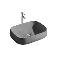 Раковина накладная Aquatek AQ5526-MG 56*42*14, серый матовый