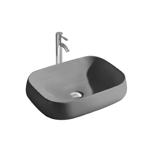 Раковина накладная Aquatek AQ5526-MG 56*42*14, серый матовый