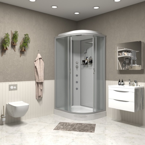 Душевая кабина Niagara Классик NG-3312-14LG 120*80*215 низкий поддон(13см),стекло матовое фото 2