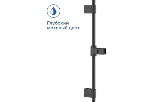 Душевая штанга Pragma 904365.HME2.B7RS.040-2 цвет Черный матовый фото 2