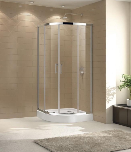 Душевое ограждение Cezares ECO-O-R-2 80*80, 90*90, 100*100 хром, черный