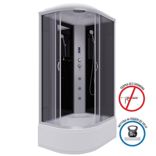 Душевая кабина Niagara Классик NG-2510-14RF 120*80*215 высокий поддон(40см),стекло тонированное