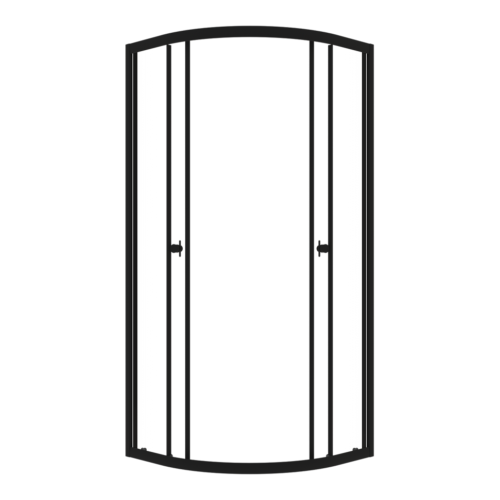 Душевое ограждение Triton Альфа-Блэк 90*90, 100*100 стекло прозрачное фото 3