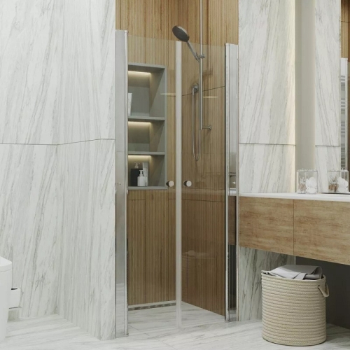 Душевая дверь Triton Дабл 90, 100 стекло прозрачное фото 2