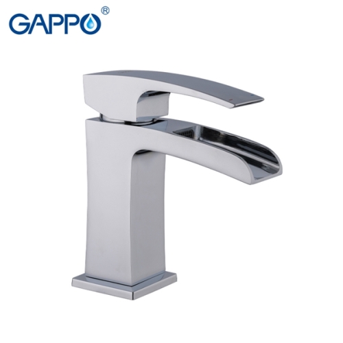 Смеситель с каскадным изливом для раковины Gappo Jacob G1007-20 хром
