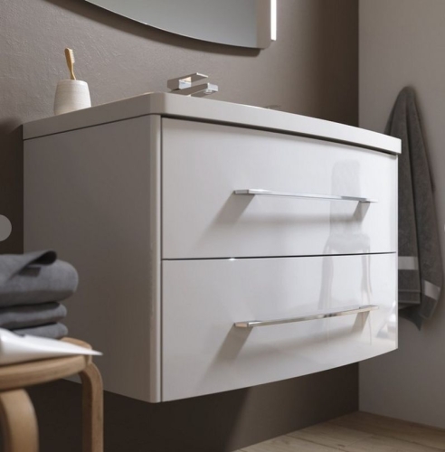 Тумба с умывальником Aqwella  NERINGA 80 подвесная белая фото 2