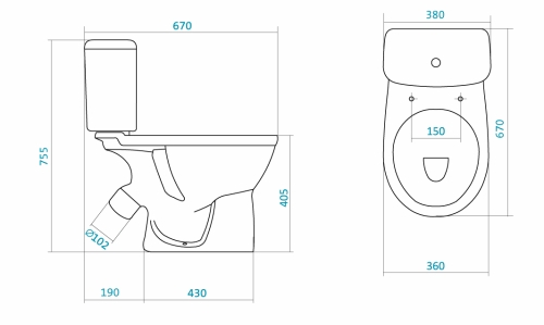 Компакт Santek Бореаль с сидением дюропласт фото 3