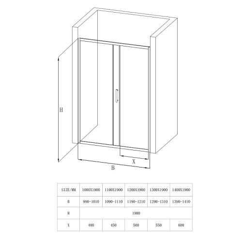 Душевая дверь Loranto CS-FD03G 100, 110, 120, 130, 140 брашированное золото фото 3 Душевая дверь Loranto CS-FD03G 100, 110, 120, 130, 140 брашированное золото фото 3