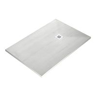 Душевой поддон искусственный мрамор Wasserkraft Aller 10T 120*80, 120*90 слоновая кость матовая