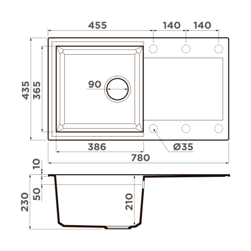 Кухонная мойка OMOIKIRI Sakaime 78 (9 цветов) фото 2