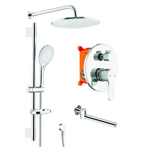 Душевой комплект со встроенным смесителем Swedbe Platta 5542