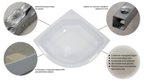 Поддон акриловый Triton 90*90, 100*100 средний фото 3