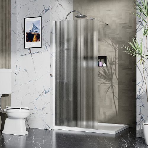 Душевая перегородка Azario Walk-in AZ-251-CH-CRF 100, 110*195 профиль хром