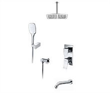 Встроенный смеситель для ванны на 3 положения Wasserkraft A171668 (душевой комплект) хром