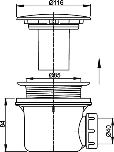 Сифон для поддона AlcaPlast A49CR фото 3