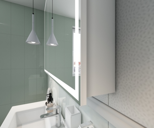 Зеркало-шкаф Continent Allure LED 80*80, 100*80 с датчиком движения, с розеткой фото 5