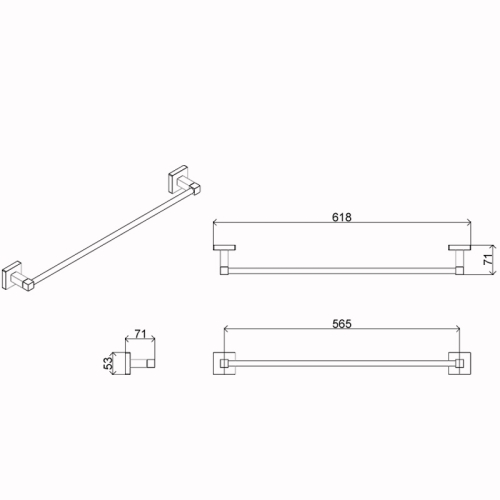Полотенцедержатель Azario Rina AZ-87001 фото 2