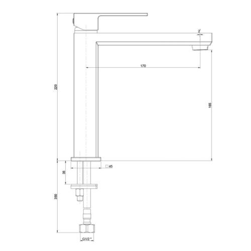Смеситель для раковины средний Paini Grazia 21PZ205M черный фото 4