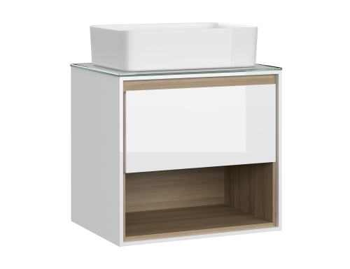 Тумба со столешницей без умывальника Cersanit Louna 60, 80 (подвесная)