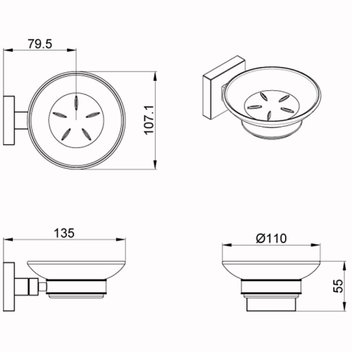 Мыльница Azario Rina AZ-87008 фото 2