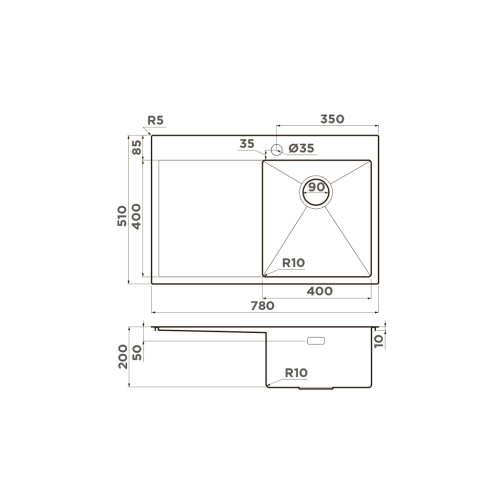  Кухонная мойка OMOIKIRI Akisame 78 (3 цвета) фото 2