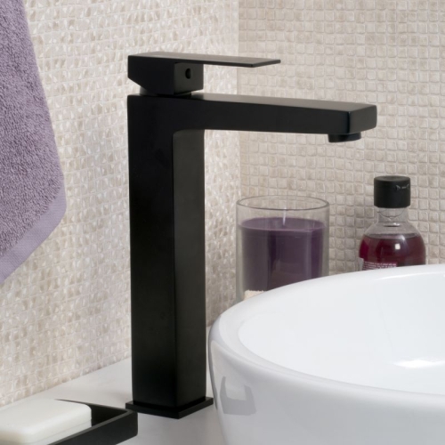 Смеситель высокий для умывальника Wasserkraft Abens 2003H чёрный фото 2