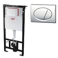 Инсталляция Alcaplast SET 3v1 AM101/1120 RU+M70/71-0001 кнопка белая/хром