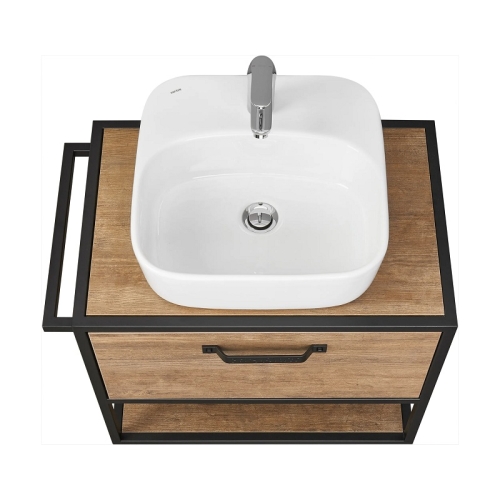 Тумба с раковиной Одри Soft Aquaton Лофт Фабрик 65, 80 Дуб Кантри фото 2