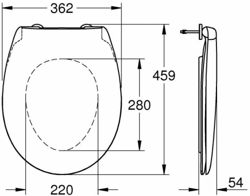 Унитаз безободковый напольный Grohe Bau Ceramic вертикальный выпуск, альпин-белый, сидение микролифт фото 5