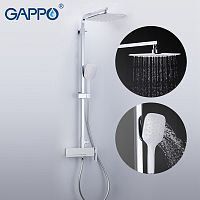 Душевая система со смесителем Gappo G2417-8 белый/хром