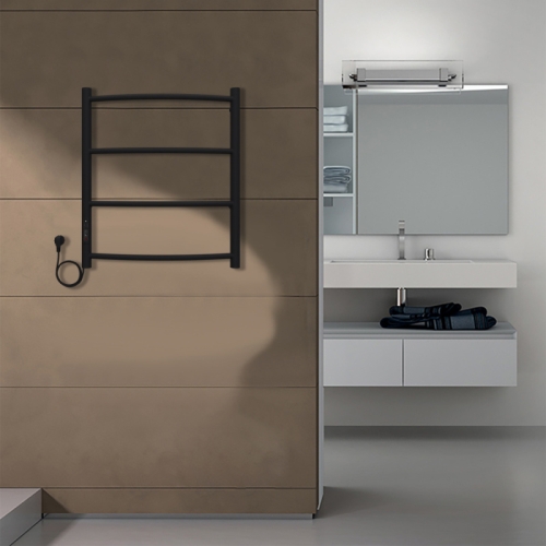 Полотенцесушитель электрический Azario Verona 50*60, 50*80 черный (диммер слева) фото 5