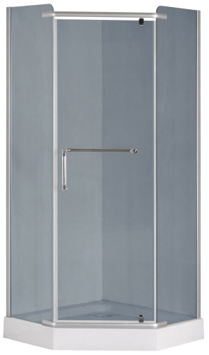 Душевое ограждение Loranto CS-816S B 100 (GRAY) 100*100 с поддоном, стекло тонированное фото 2