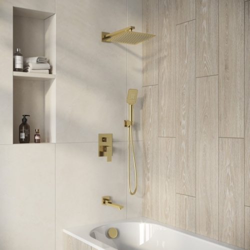 Душевая система скрытого монтажа Grossman Style 501.K35.05.320 золото сатиновый фото 2