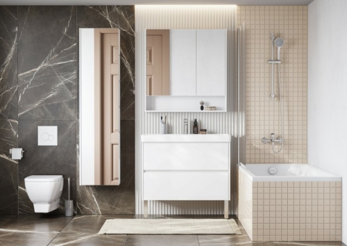 Шкаф-колонна Aquaton Сканди 40*23*160 Белый фото 3