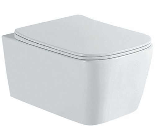 Унитаз подвесной безободковый Aquatek Либра AQ1148N-00 сиденье с м/л