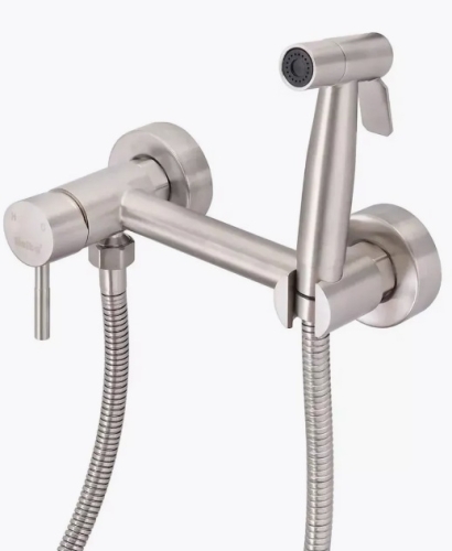 Смеситель с гигиеническим душем Haiba HB5520 нерж сталь