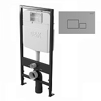 Инсталляция для унитаза D&K DI8055119 + клавиша Quadro хром, матовый хром, белый, черный