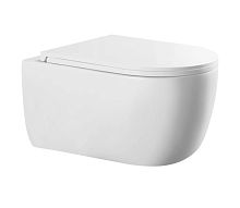 Унитаз подвесной безободковый Mirsant (Sole) Typhoon, смыв Торнадо