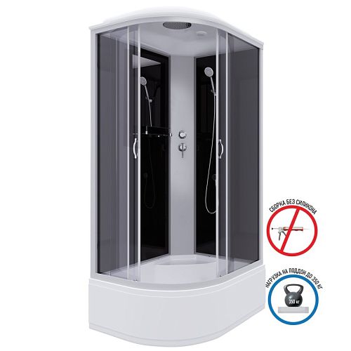 Душевая кабина Niagara Классик NG-2510-14R 120*80*215 высокий поддон(40см),стекло тонированное