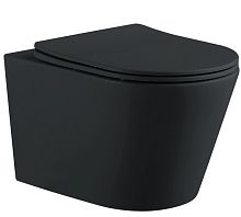 Унитаз подвесной безободковый Aquatek Вега AQ1905-MB, черный матовый