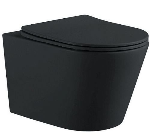 Унитаз подвесной безободковый Aquatek Вега AQ1905-MB, черный матовый