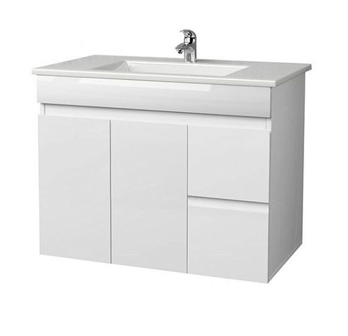 Тумба с раковиной Мирсант NEXT 80/1, 100/1 подвесная (2дв., 2ящ.)