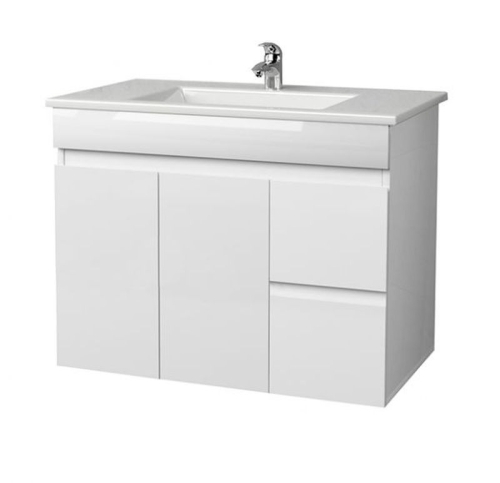 Тумба с раковиной Мирсант NEXT 80/1, 100/1 подвесная (2дв., 2ящ.)