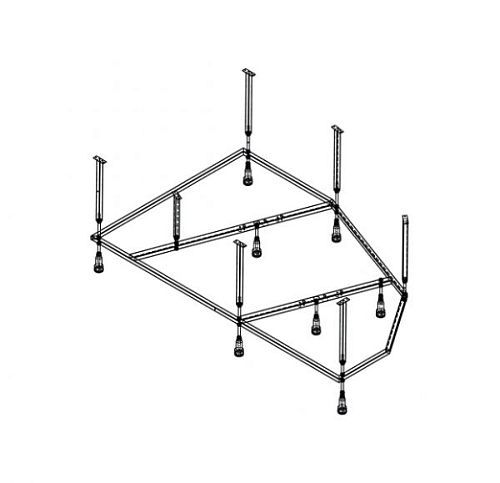 Каркас сварной М12 + установочный комплект для ванны Mirsant Ливадия 160