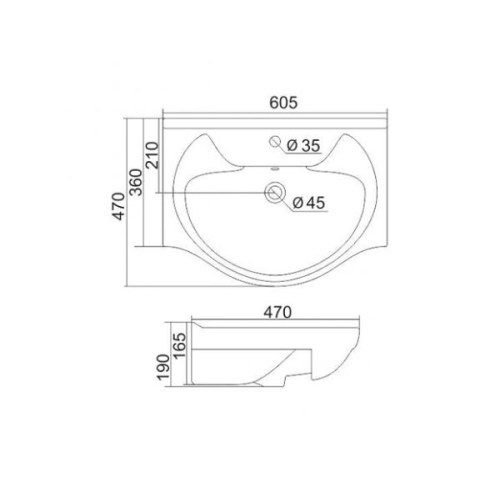 Тумба с раковиной Mirsant Сандра 60, 100/3 напольная с дв. фото 2